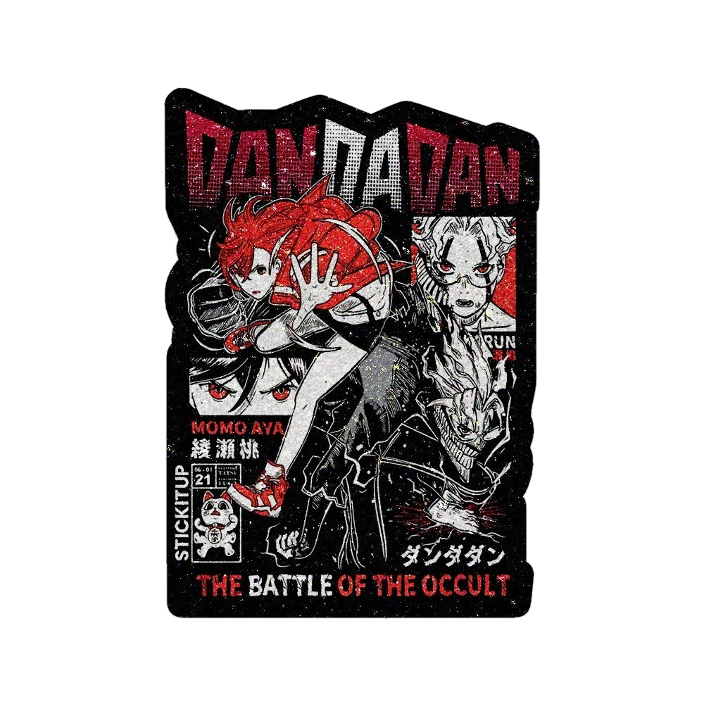 Dandadan The Battler Glitter Sticker